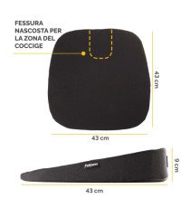 Cuscino Breyta Inclinato - 9 x 43 x 43 cm - in tessuto - nero - Fellowes Cuscino Breyta Inclinato - 9 x 43 x 43 cm - in tessuto - nero - Fellowes