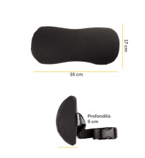 Cuscino Lombare Breyta - 17 x 35 x 6 cm - in tessuto - nero - Fellowes Cuscino Lombare Breyta - 17 x 35 x 6 cm - in tessuto - nero - Fellowes