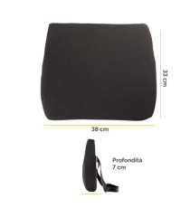 Cuscino Lombare Confort Breyta - 33 x 38 x 9 cm - in tessuto - nero - Fellowes Cuscino Lombare Confort Breyta - 33 x 38 x 9 cm - in tessuto - nero - Fellowes