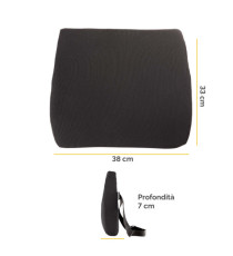 Cuscino Lombare Confort Breyta - 33 x 38 x 9 cm - in tessuto - nero - Fellowes Cuscino Lombare Confort Breyta - 33 x 38 x 9 cm - in tessuto - nero - Fellowes
