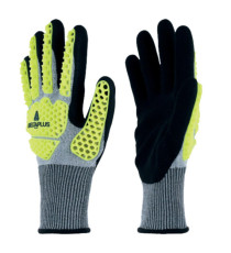 Guanto antiurto EOS NOCUT VV909 - taglia 09 - giallo fluo/grigio - Deltaplus