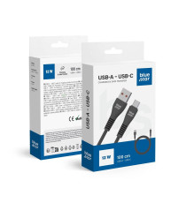 Cavo di ricarica da USB-A a type-c usb-c Blue Star DC99C 1mt 2A 12w nero ricarica e trasferimento dati rapida ed efficiente Cavo di ricarica da USB-A a type-c usb-c Blue Star DC99C 1mt 2A 12w nero ricarica e trasferimento dati rapida ed efficiente