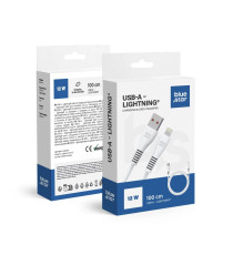 Cavo di ricarica da USB-A a lightning Blue Star DC99I 1mt 2A 12w bianco ricarica e trasferimento dati rapida ed efficiente