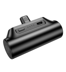 Power bank compatto Hoco J147 nero con connettore lightning integrato 3000mAh 2A ricarica rapida, piccolo e tascabile 88gr Power bank compatto Hoco J147 nero con connettore lightning integrato 3000mAh 2A ricarica rapida, piccolo e tascabile 88gr
