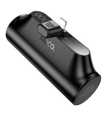 Power bank compatto Hoco J147 nero con connettore lightning integrato 3000mAh 2A ricarica rapida, piccolo e tascabile 88gr Power bank compatto Hoco J147 nero con connettore lightning integrato 3000mAh 2A ricarica rapida, piccolo e tascabile 88gr