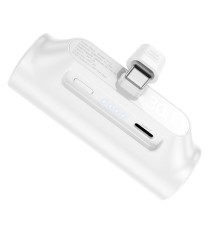 Power bank compatto Hoco J147 bianco con connettore type-c integrato 3000mAh 2A ricarica rapida, piccolo e tascabile 88gr usb-c Power bank compatto Hoco J147 bianco con connettore type-c integrato 3000mAh 2A ricarica rapida, piccolo e tascabile 88gr usb-c