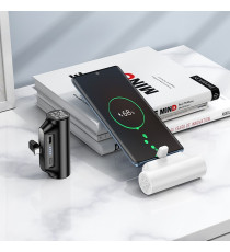 Power bank compatto Hoco J147 nero con connettore type-c integrato 3000mAh 2A ricarica rapida, piccolo e tascabile 88gr usb-c Power bank compatto Hoco J147 nero con connettore type-c integrato 3000mAh 2A ricarica rapida, piccolo e tascabile 88gr usb-c
