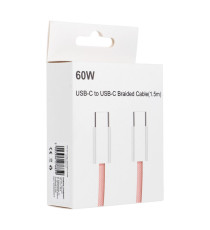 Cavo di ricarica da USB-C a type-c usb-c C263 rosa 1,5mt PD QC3.0 3A 60W ricarica e dati supporta Power Delivery 60W Charge 3.0 Cavo di ricarica da USB-C a type-c usb-c C263 rosa 1,5mt PD QC3.0 3A 60W ricarica e dati supporta Power Delivery 60W Charge 3.0