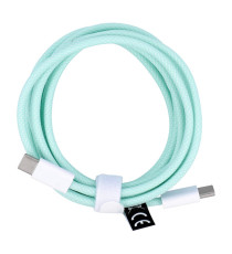 Cavo di ricarica da USB-C a type-c usb-c C263 verde 2mt PD QC3.0 3A 60W ricarica e dati supporta Power Delivery 60W Charge 3.0 Cavo di ricarica da USB-C a type-c usb-c C263 verde 2mt PD QC3.0 3A 60W ricarica e dati supporta Power Delivery 60W Charge 3.0