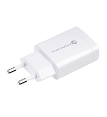 Caricabatterie da muro USB-A 2.4A Forcell F-Energy TC-1099 18W PD bianco caricatore Quick Charge 3.0 standard CE e LVD