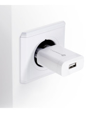Caricabatterie da muro USB-A 2.4A Forcell F-Energy TC-1099 18W PD bianco caricatore Quick Charge 3.0 standard CE e LVD