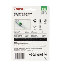 Batterie ricaricabili con presa type-c Tcbest 2pz stilo R6 (AA) 950 mAh cavo usb-a con 2 type-C,basta un cavo per ricaricarle