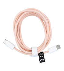 Cavo di ricarica da USB-C a type-c usb-c C263 rosa 2mt PD QC3.0 3A 60W ricarica e dati supporta Power Delivery 60W Charge 3.0