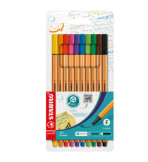 Fineliner Point 88 - tratto 0,4 mm - colori assortiti - Stabilo - conf.10 pezzi Fineliner Point 88 - tratto 0,4 mm - colori assortiti - Stabilo - conf.10 pezzi