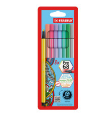 Pennarelli Pen 68 - colori assortiti pastello - Stabilo - busta 8 pezzi Pennarelli Pen 68 - colori assortiti pastello - Stabilo - busta 8 pezzi
