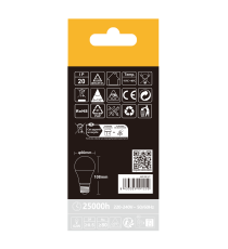 Lampadina led A60 9W attacco E27 840 lumen 3000K luce calda misura D60H108mm equivale 62W incandescenza Lampadina led A60 9W attacco E27 840 lumen 3000K luce calda misura D60H108mm equivale 62W incandescenza