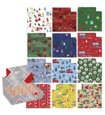 Carta regalo - raso - Country Natale - 70 x 100 cm - Rex Sadoch - scatola 100 fogli Carta regalo - raso - Country Natale - 70 x 100 cm - Rex Sadoch - scatola 100 fogli