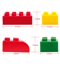 Mattoncini e accessori Midi da costruzione - in ABS - colori assortiti - CWR - bauletto da 188 pezzi Mattoncini e accessori Midi da costruzione - in ABS - colori assortiti - CWR - bauletto da 188 pezzi