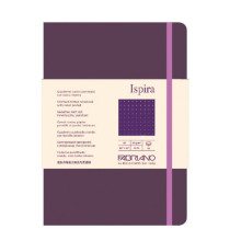 Taccuino Ispira - con elastico - copertina flessibile - A5 - 96 fogli - puntinato - viola - Fabriano Taccuino Ispira - con elastico - copertina flessibile - A5 - 96 fogli - puntinato - viola - Fabriano