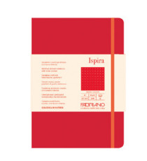 Taccuino Ispira - con elastico - copertina rigida - A5 - 96 fogli - puntinato - rosso - Fabriano Taccuino Ispira - con elastico - copertina rigida - A5 - 96 fogli - puntinato - rosso - Fabriano