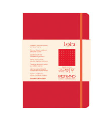 Taccuino Ispira - con elastico - copertina rigida - A5 - 96 fogli - puntinato - rosso - Fabriano Taccuino Ispira - con elastico - copertina rigida - A5 - 96 fogli - puntinato - rosso - Fabriano