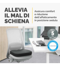 Cuscino Breyta Comfort - 6 x 43 x 43 cm - in tessuto - nero - Fellowes Cuscino Breyta Comfort - 6 x 43 x 43 cm - in tessuto - nero - Fellowes
