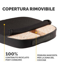 Cuscino Breyta Comfort - 6 x 43 x 43 cm - in tessuto - nero - Fellowes Cuscino Breyta Comfort - 6 x 43 x 43 cm - in tessuto - nero - Fellowes