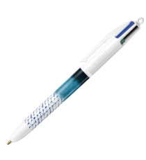 Penna a sfera 4 Colors Decor - fantasie assortite - Bic - expo 30 pezzi