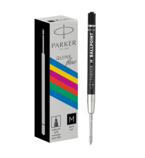 Refill sfera Quinkflow - punta media - plastica - nero - Parker