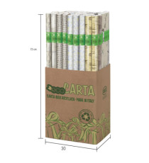 Rotolo carta regalo riciclata Fiori di campo - 70cmx200m - fantasie assortite - Rex Sadoch Rotolo carta regalo riciclata Fiori di campo - 70cmx200m - fantasie assortite - Rex Sadoch