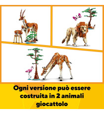 Lego Creator 3 in 1 - Animali del safari - Lego 31150 Giraffa e Fenicottero in 2 Gazzelle o in Leone e Farfalla 780pz Anni 9+ Lego Creator 3 in 1 - Animali del safari - Lego 31150 Giraffa e Fenicottero in 2 Gazzelle o in Leone e Farfalla 780pz Anni 9+