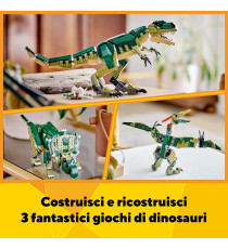 Lego Creator 3 in 1 - T. rex - Lego 31151 3 Modellini Snodabili come T. Rex, Triceratopo o Pterodattilo 626pz Anni 9+ Lego Creator 3 in 1 - T. rex - Lego 31151 3 Modellini Snodabili come T. Rex, Triceratopo o Pterodattilo 626pz Anni 9+