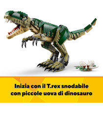 Lego Creator 3 in 1 - T. rex - Lego 31151 3 Modellini Snodabili come T. Rex, Triceratopo o Pterodattilo 626pz Anni 9+ Lego Creator 3 in 1 - T. rex - Lego 31151 3 Modellini Snodabili come T. Rex, Triceratopo o Pterodattilo 626pz Anni 9+