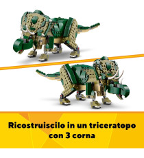 Lego Creator 3 in 1 - T. rex - Lego 31151 3 Modellini Snodabili come T. Rex, Triceratopo o Pterodattilo 626pz Anni 9+ Lego Creator 3 in 1 - T. rex - Lego 31151 3 Modellini Snodabili come T. Rex, Triceratopo o Pterodattilo 626pz Anni 9+