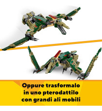 Lego Creator 3 in 1 - T. rex - Lego 31151 3 Modellini Snodabili come T. Rex, Triceratopo o Pterodattilo 626pz Anni 9+ Lego Creator 3 in 1 - T. rex - Lego 31151 3 Modellini Snodabili come T. Rex, Triceratopo o Pterodattilo 626pz Anni 9+