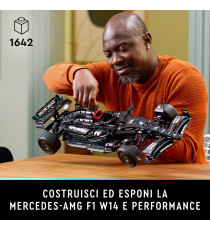 Lego Technic - Mercedes-AMG F1 W14 E Performance - Lego 42171 dotato di pneumatici slick e di sterzo Anni 18+ 1643pz Lego Technic - Mercedes-AMG F1 W14 E Performance - Lego 42171 dotato di pneumatici slick e di sterzo Anni 18+ 1643pz