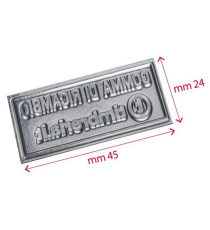 Gomma di ricambio 24x45mm personalizzabile per timbro autoinchiostrante o manuale max 6 righe alta qualità Gomma di ricambio 24x45mm personalizzabile per timbro autoinchiostrante o manuale max 6 righe alta qualità