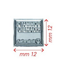Gomma di ricambio 12x12mm personalizzabile per timbro autoinchiostrante o manuale max 2 righe alta qualità Gomma di ricambio 12x12mm personalizzabile per timbro autoinchiostrante o manuale max 2 righe alta qualità