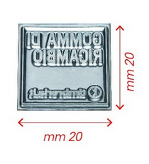 Gomma di ricambio 20x20mm personalizzabile per timbro autoinchiostrante o manuale max 4 righe alta qualità Gomma di ricambio 20x20mm personalizzabile per timbro autoinchiostrante o manuale max 4 righe alta qualità