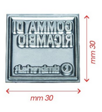 Gomma di ricambio 30x30mm personalizzabile per timbro autoinchiostrante o manuale max 6 righe alta qualità Gomma di ricambio 30x30mm personalizzabile per timbro autoinchiostrante o manuale max 6 righe alta qualità