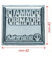 Gomma di ricambio 43x43mm personalizzabile per timbro autoinchiostrante o manuale max 8 righe alta qualità Gomma di ricambio 43x43mm personalizzabile per timbro autoinchiostrante o manuale max 8 righe alta qualità