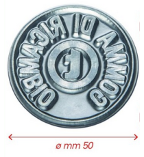 Gomma di ricambio rotonda diametro 50mm personalizzabile per timbro autoinchiostrante o manuale max 8 righe alta qualità Gomma di ricambio rotonda diametro 50mm personalizzabile per timbro autoinchiostrante o manuale max 8 righe alta qualità