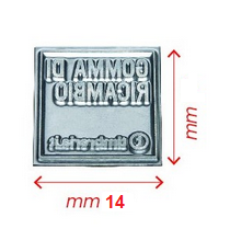 Gomma di ricambio 14x14mm personalizzabile per timbro autoinchiostrante o manuale max 2 righe alta qualità Gomma di ricambio 14x14mm personalizzabile per timbro autoinchiostrante o manuale max 2 righe alta qualità