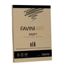 Blocco collato Kraft - A4 - 120 gr - 50 fogli - Favini Art Blocco collato Kraft - A4 - 120 gr - 50 fogli - Favini Art
