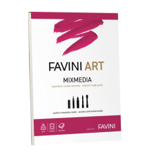 Blocco collato Mix Media - A4 - 250 gr - 20 fogli - Favini Art Blocco collato Mix Media - A4 - 250 gr - 20 fogli - Favini Art