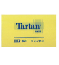Blocco foglietti - giallo pastello - 76 x 127mm - 63gr - 100 fogli - Tartan