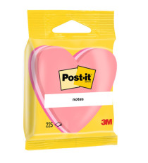 Blocco foglietti cuore - 2007-H - 70 x 70 mm - rosa neon/rosa ultra/rosa pastello - 225 fogli - Post-it Blocco foglietti cuore - 2007-H - 70 x 70 mm - rosa neon/rosa ultra/rosa pastello - 225 fogli - Post-it