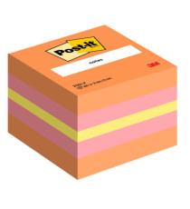 Blocco foglietti Minicubo - 2051-P - 51 x 51 mm - 72 gr - colori assortiti - 400 fogli - Post-it