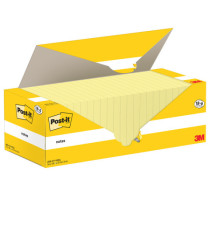 Blocco foglietti Post-it Notes - 655-CY-VP24 - 76 x 127 mm - giallo Canary - 100 fogli - Post-it - conf. 24 blocchi