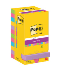 Blocco foglietti Post-it Super Sticky - 654-12SSUCC - 76 x 76 mm - colori Ultra - 90 fogli - Post-it Blocco foglietti Post-it Super Sticky - 654-12SSUCC - 76 x 76 mm - colori Ultra - 90 fogli - Post-it